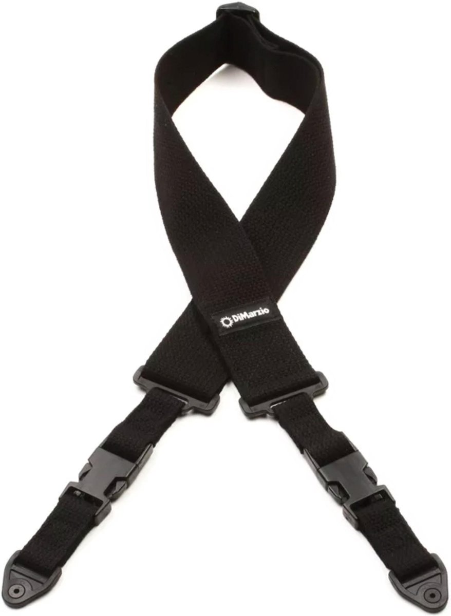 DiMarzio DD2200C ClipLock Cotton 2 Inch Black - Gitaarband