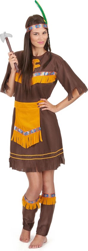 LUCIDA - Bruine indianen kostuum voor vrouwen - S