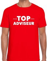 Top adviseur beurs/evenementen t-shirt rood heren - dienstverlening/advies shirt L
