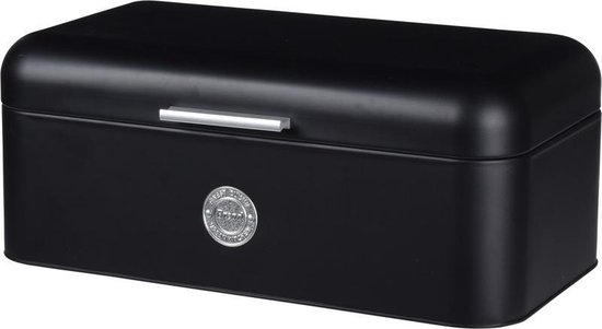 Zwarte metalen broodtrommel 2,5 liter - Keuken accessoires - Brood  bewaren/vershouden... | bol.com