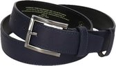 Luxe leren riem 95 cm jeans blauw voor heren/dames - Lederen riemen - Basic/casual riemen voor volwassenen