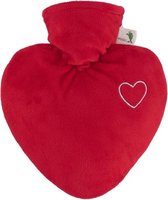 Kruik rood hart met inhoud van 1 liter - Warmwaterkruiken van duurzaam/gerecycled kunststof - Valentijn cadeau