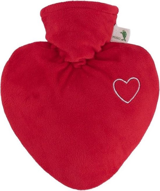 Afkeer puur troon Kruik rood hart met inhoud van 1 liter - Warmwaterkruiken van  duurzaam/gerecycled... | bol.com