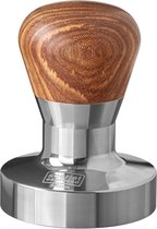 scarlet espresso | Tamper "Passion" voor barista; met ergonomische PVC of kostbaar houten handvat naar keuze en precisie roestvrijstalen basis.