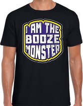 Halloween booze monster verkleed t-shirt zwart voor heren S