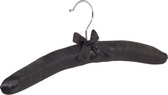 De Kledinghanger Gigant - 30 x Blouse / shirthanger satijn zwart, 38 cm