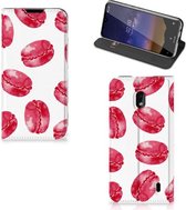 Nokia 2.2 Flip Style Cover Pink Macarons
