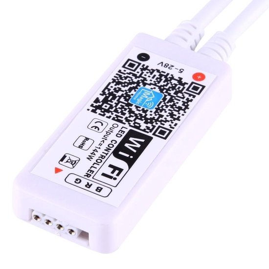 Mini Wifi RGB LED Remote Controller met 24 toetsen Remote Control afstandsbediening   ondersteuning iOS 6 of hoger & Android 2.3 of hoger  5-28V DC