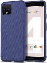 Google Pixel 4 XL Twill Slim Texture Hoesje Blauw