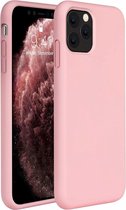 Silicone case geschikt voor Apple iPhone 11 Pro Max - roze +  Glazen Screenprotector