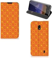 Nokia 2.2 Hoesje met Magneet Batik Orange