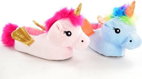 Chaussons animaux licorne-bleu-taille 32-33 | bol.com