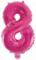 Wefiesta Folieballon Cijfer 8 41 Cm Roze