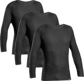 GripGrab - Ride 3PACK Thermal Lange Mouw Winter Fiets Base Layer Ondershirt - Zwart - Unisex - Maat XL