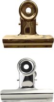 LPC Trombone Bulldog clip - or argent - 51 mm -20 pièces
