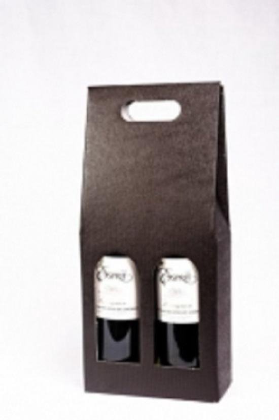 Draagkarton zwart voor 2 flessen - 50 stuks | bol.com