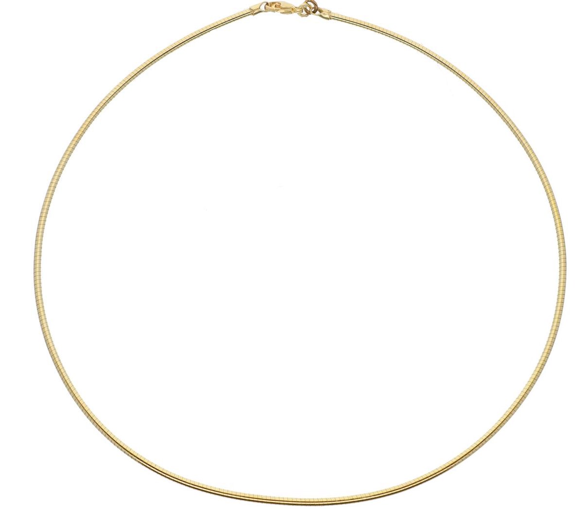 Glowketting - double - messing geel verguld - omega 2 mm - rond - 45 cm