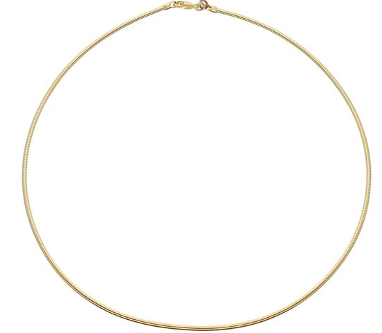 Glowketting - double - messing geel verguld - omega 2 mm - rond - 45 cm