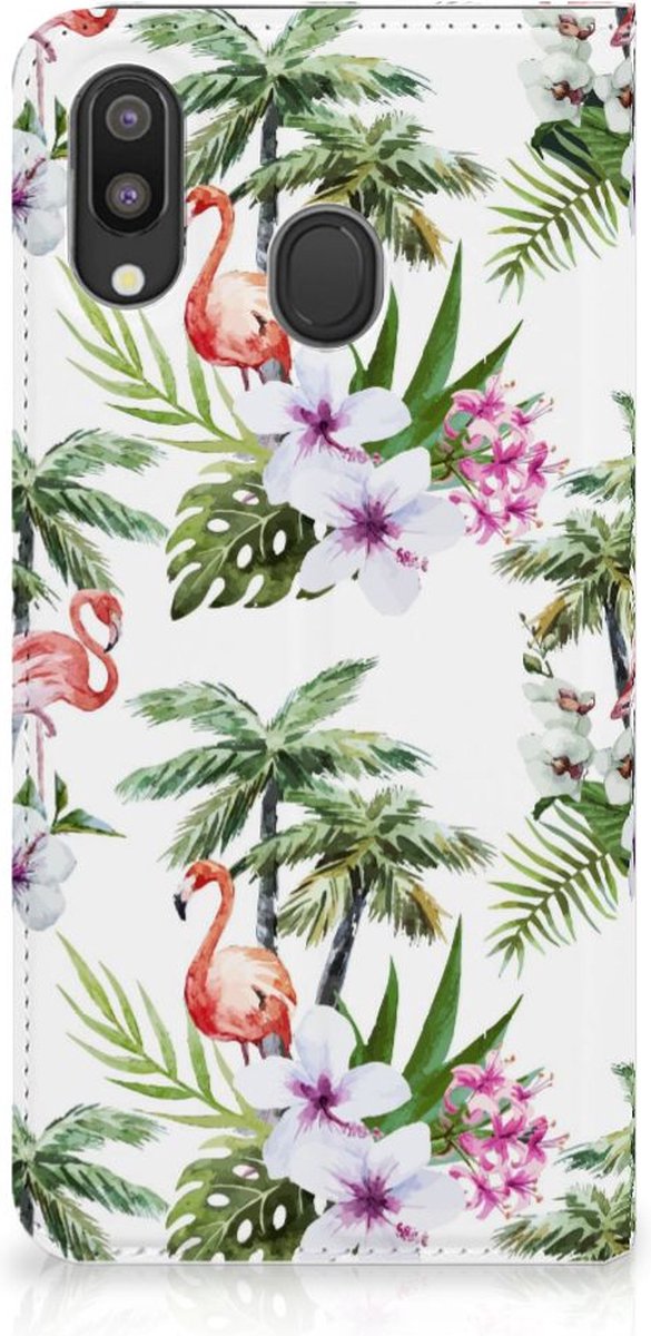 Samsung Galaxy M20 Hoesje maken Flamingo Palms