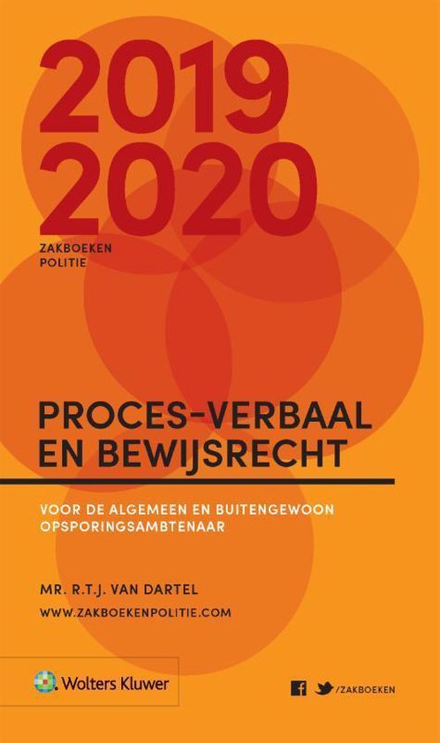 Zakboek Proces-verbaal en Bewijsrecht 2019-2020 - R.T.J. van Dartel | Tiliboo-afrobeat.com