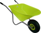 Talen Tools - Kinderkruiwagen met luchtband – Kruiwagen - Hoogwaardige kwaliteit -Kinderspeelgoed - Metaal/Kunststof - Lime/Grijs