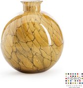 Design vaas Bolvase With Neck - Fidrio DESERT - glas, mondgeblazen bloemenvaas - diameter 23 cm