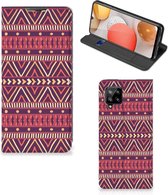 Bookcase Geschikt voor Samsung Galaxy A42 Smart Cover Aztec Purple