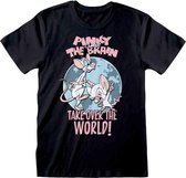 Animaniacs - Take Over The World Unisex T-Shirt Zwart