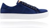 Corduroy Blue Sneakers - Maat 41 - Lureaux - Kleurrijke Sneakers - Sneakers Met Print - Unisex