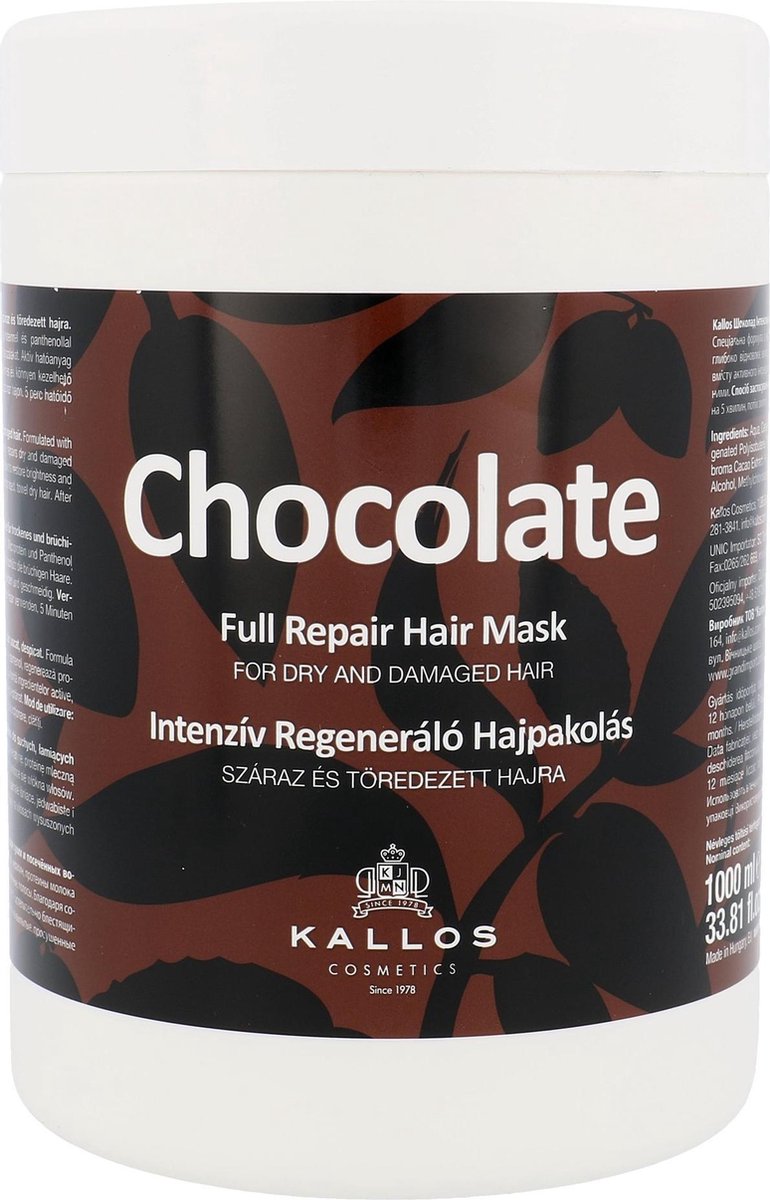 Herstellend Haar Masker Kallos Cosmetics Chocolade 1 L