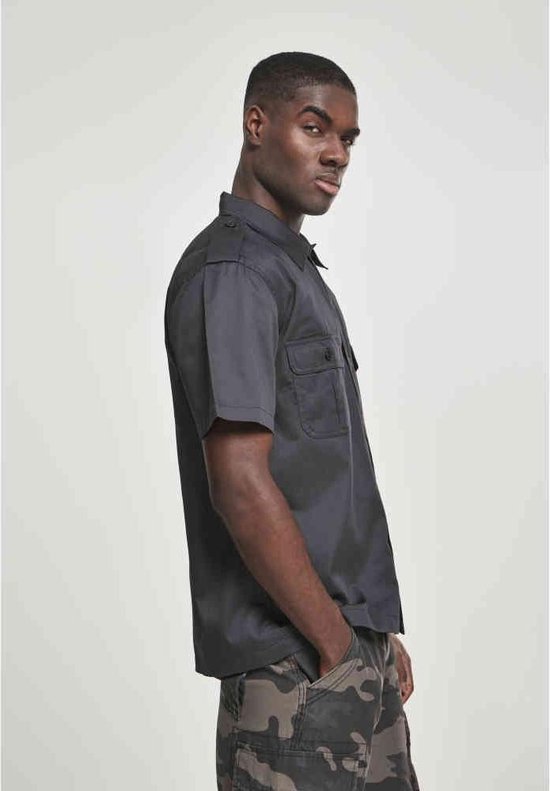 Brandit Legerhemd met kort mouw Heren Shirt met korte mouwen - zwart - 7XL