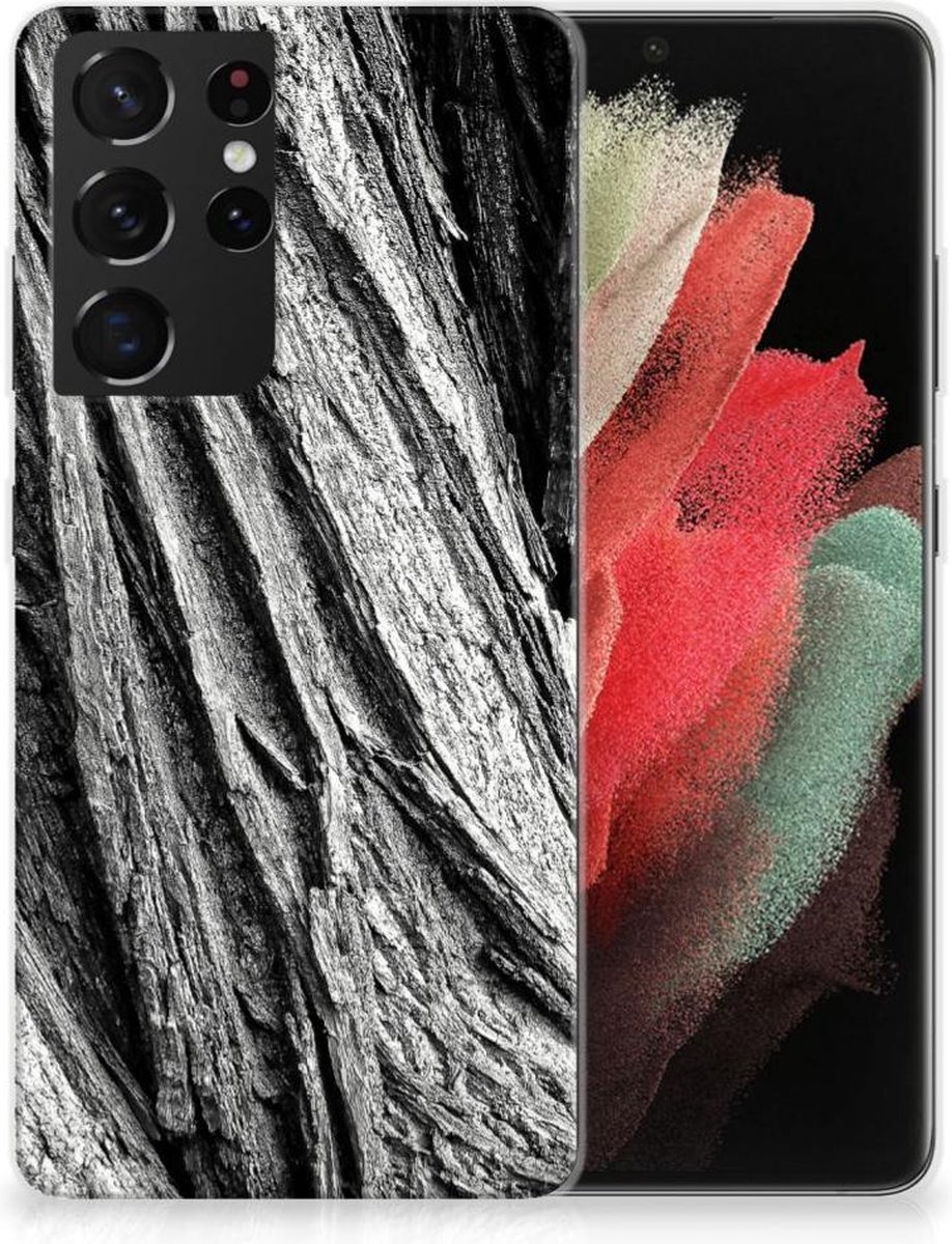 Bumper Hoesje Samsung Galaxy S21 Ultra Boomschors Grijs
