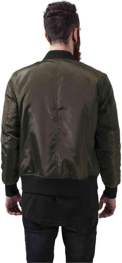 Urban Classics - 2-Tone Bomber jacket - M - Groen/Zwart