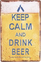 Clayre & Eef Tekstbord 20*30 cm Geel Ijzer Rechthoek Wandbord Quote Bord Spreuk