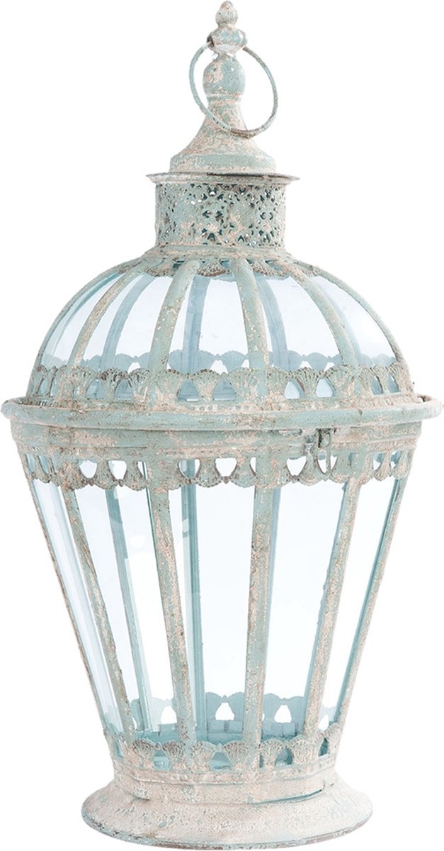 Clayre & Eef Lantaarn Ø 29x55 cm Wit IJzer