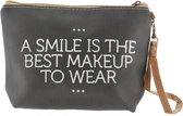 Melady Toilettas Dames 22*15*6 cm Zwart Kunststof Rechthoek Make Up Tasje