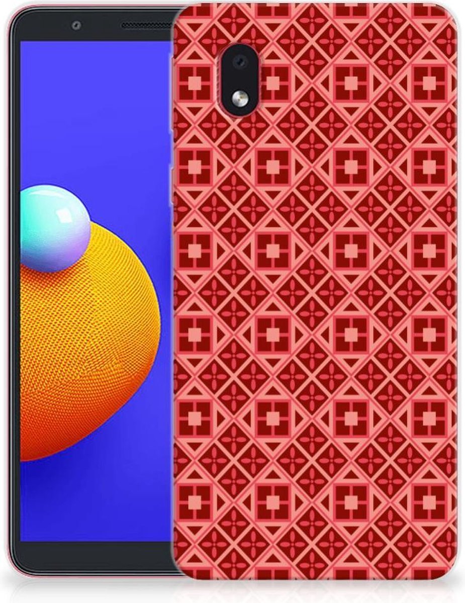 Samsung Galaxy A01 Core TPU bumper Batik Rood