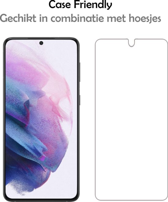 Coque Samsung S21 avec 2x Protecteur d'écran - Coque Samsung Galaxy S21 - Coque en Siliconen Samsung S21 avec 2x Protecteur d'écran - Zwart