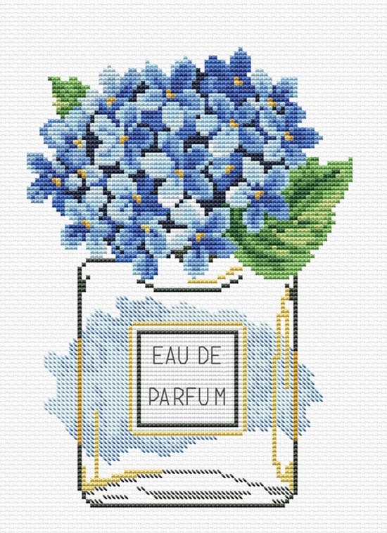 Foto: 340 036 no count cross stitch hydrangea bloom 14x19 6cm