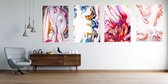 Onlinecanvas - Schilderij - Mixture Acrylic Paints. Liquid Marble Texture. Art Vertical Vertical - Multicolor - 50 X 40 Cm