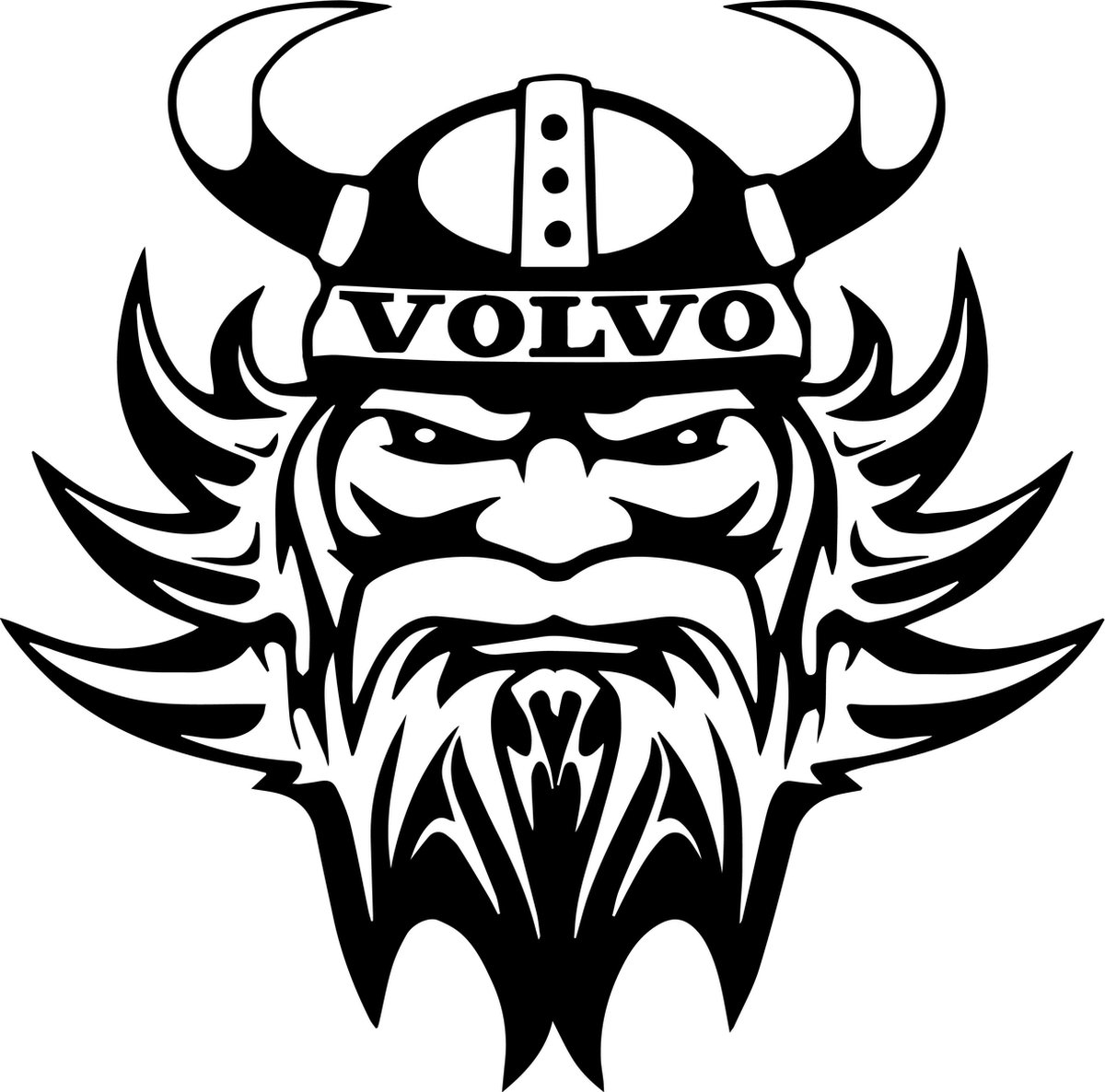 Vrachtwagen sticker Volvo Viking | Zwart | 20x20cm | Stickertoko.nl