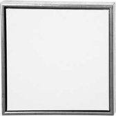 ArtistLine Canvas met lijst, buitenmaat 44x44 cm, diepte 3 cm, wit, antiek zilver, Canvas maat 40 x 40 cm, 1stuk