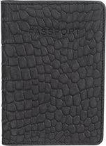 BURKELY Croco Cody Passportcover Paspoorthoes - Zwart