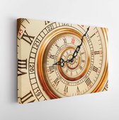 Onlinecanvas - Schilderij - Antique Old Clock Abstract Fractal Spiral.- Art Horizontal Horizontal - Multicolor - 60 X 80 Cm