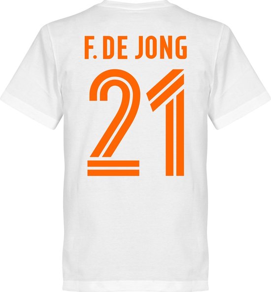Nederlands Elftal F. De Jong Team T-Shirt - Wit - XXXXL | bol.com