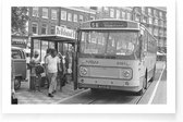 Walljar - Bus Stop Bijlmer Amsterdam - Zwart wit poster