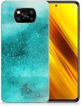 Telefoon Hoesje Xiaomi Poco X3 | Poco X3 Pro Siliconen Hoesje Painting Blue