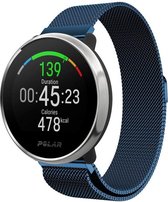 Milanees Smartwatch bandje - Geschikt voor  Polar Ignite Milanese band - blauw - Horlogeband / Polsband / Armband