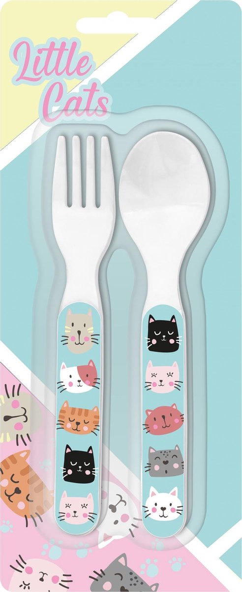 Kids Licensing Babybestek Little Cats Junior Blauw/wit 2-delig