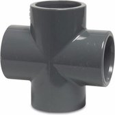 Mega Kruisstuk PVC-U 50 mm lijmmof 16bar grijs